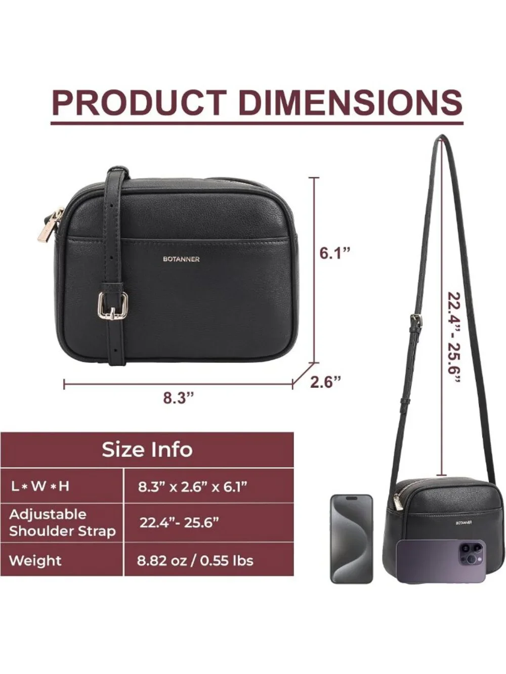 Chic Women's Genuine Leather Crossbody Bag - Adjustable Strap, Versatile